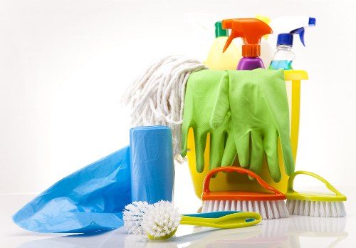 Team member from Cleaner Finsburypark receiving staff training on cleaning safety