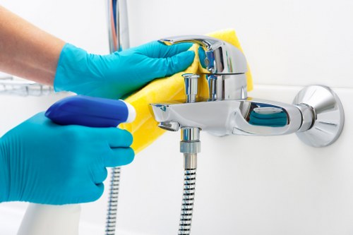 Local cleaner preparing a tidy flat in Finsbury Park