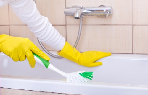 Local cleaning team preparing a Finsbury Park property for handover