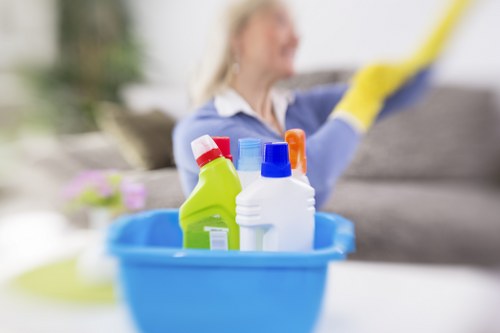 Local cleaners carrying out a thorough deep clean in North London